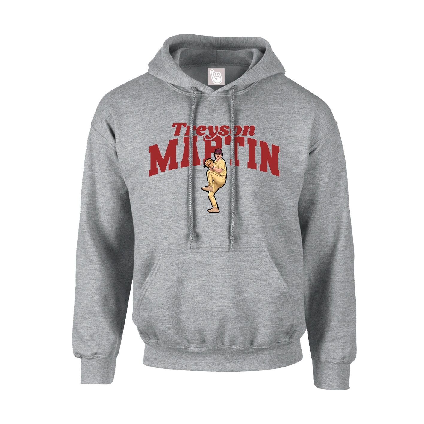 Youth Hoodie — Signature Arch in Grey