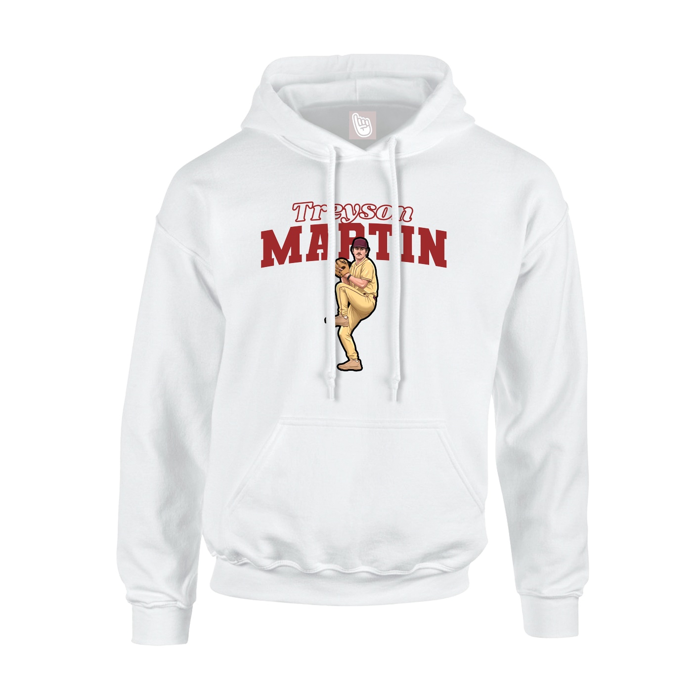 Hoodie — Name Arch in White