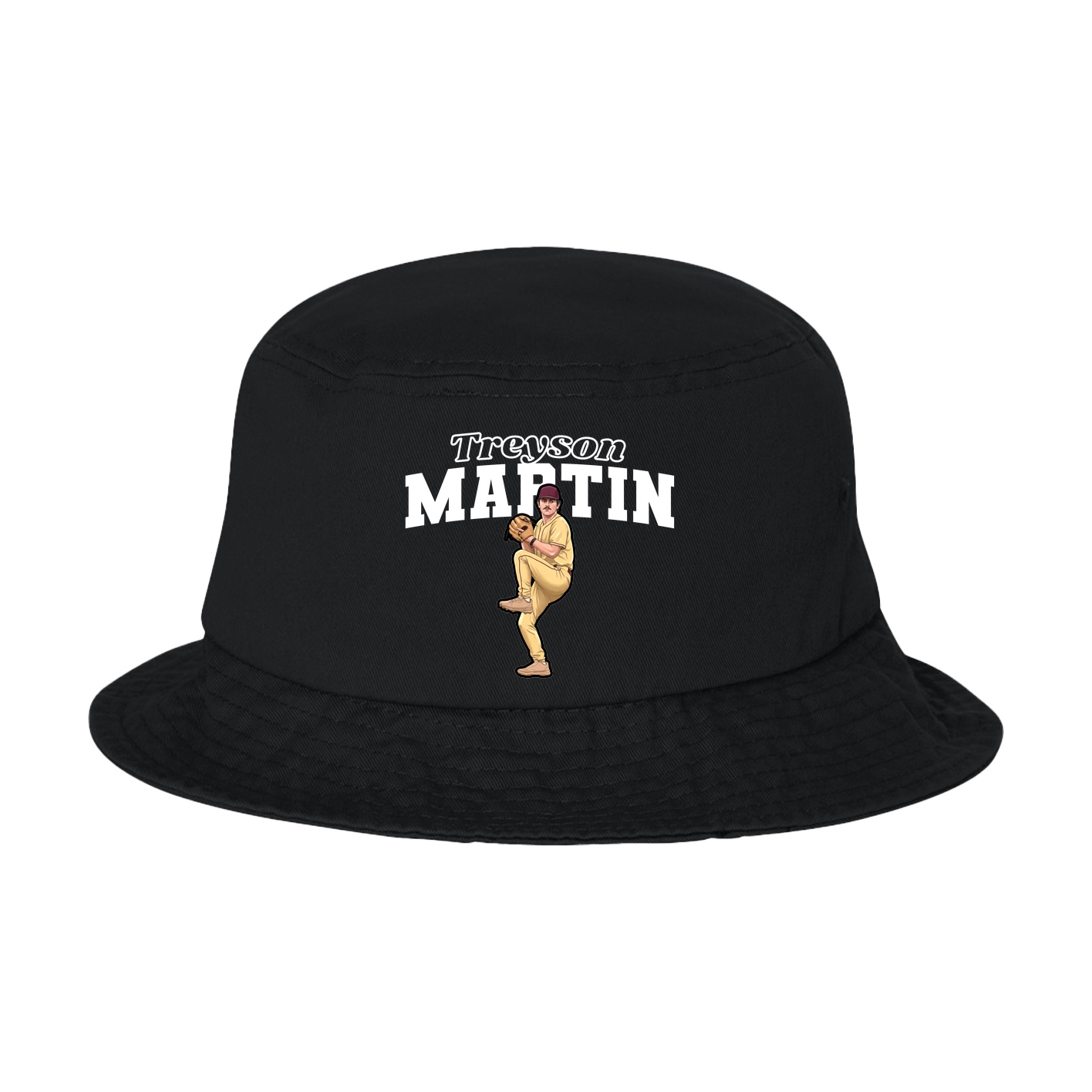 Bucket Cap — Name Arch in Black