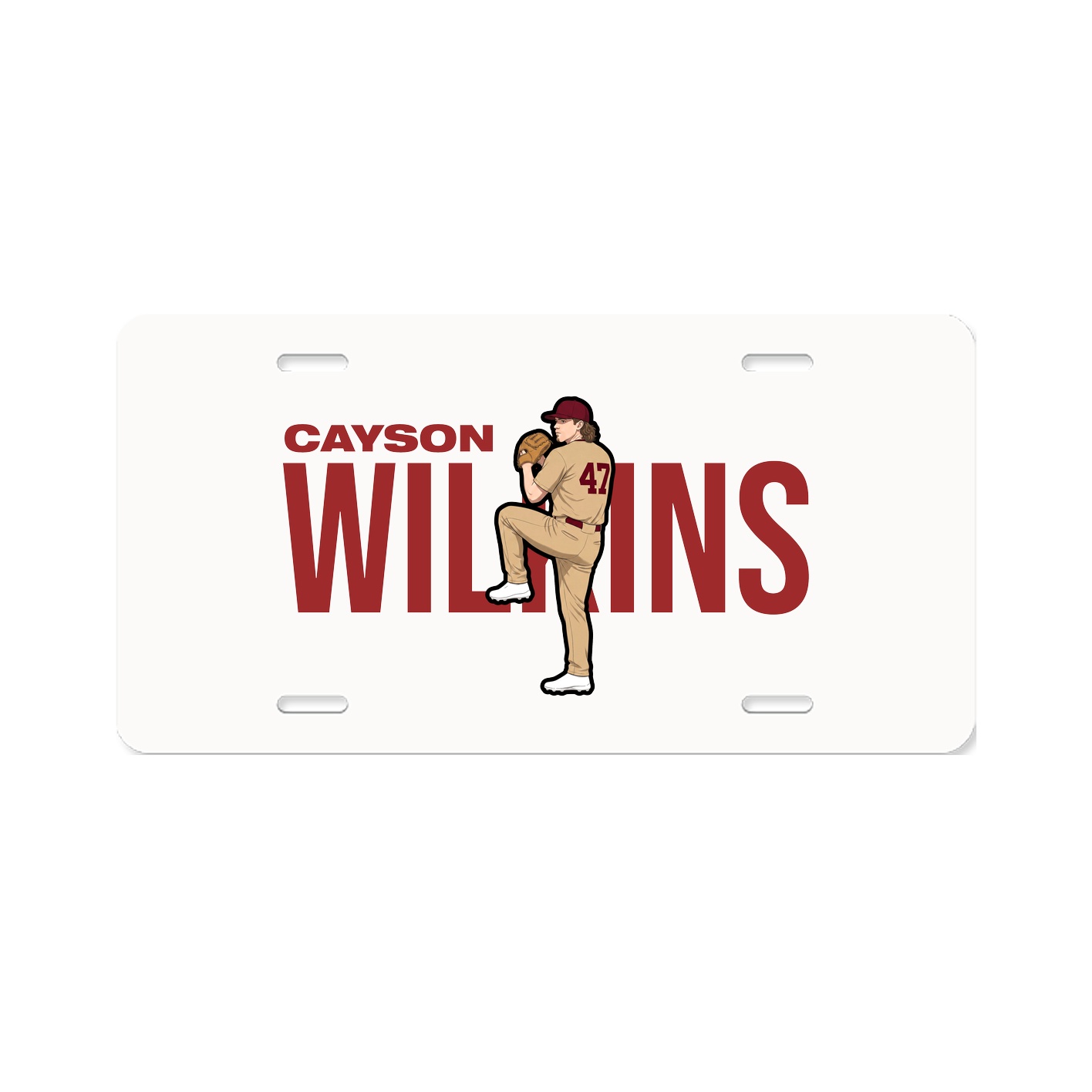 License Plate — Player Name in Classic