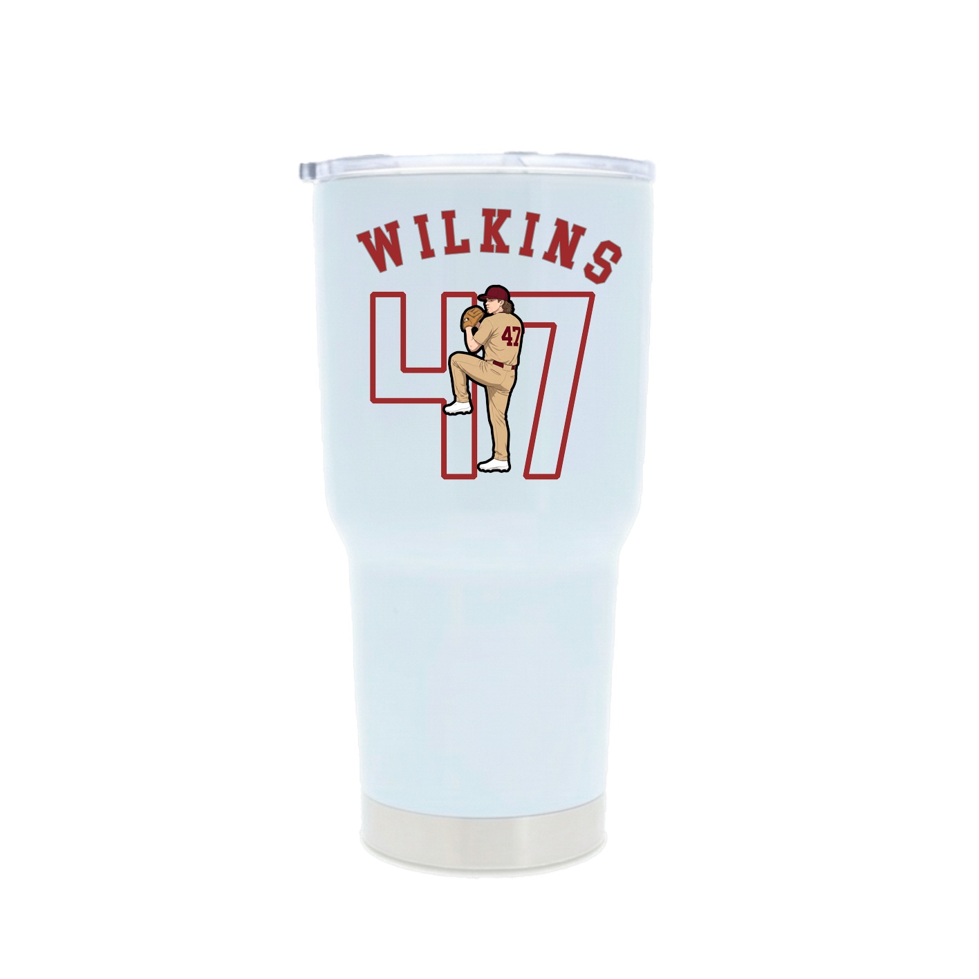 30oz Stainless Steel Tumbler — Shirsey Arch in White