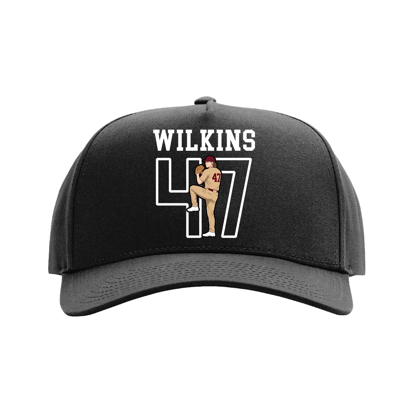 Full Fabric Five-Panel Champ Cap — Shirsey in Black