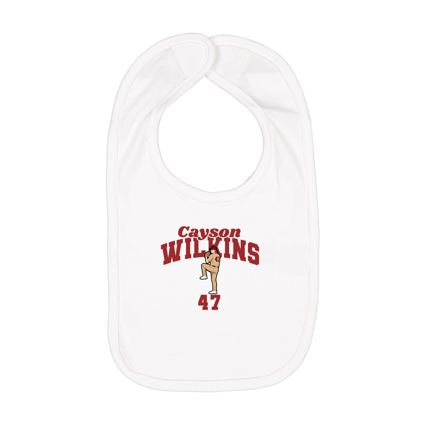 Infant Bib — Signature Arch in White