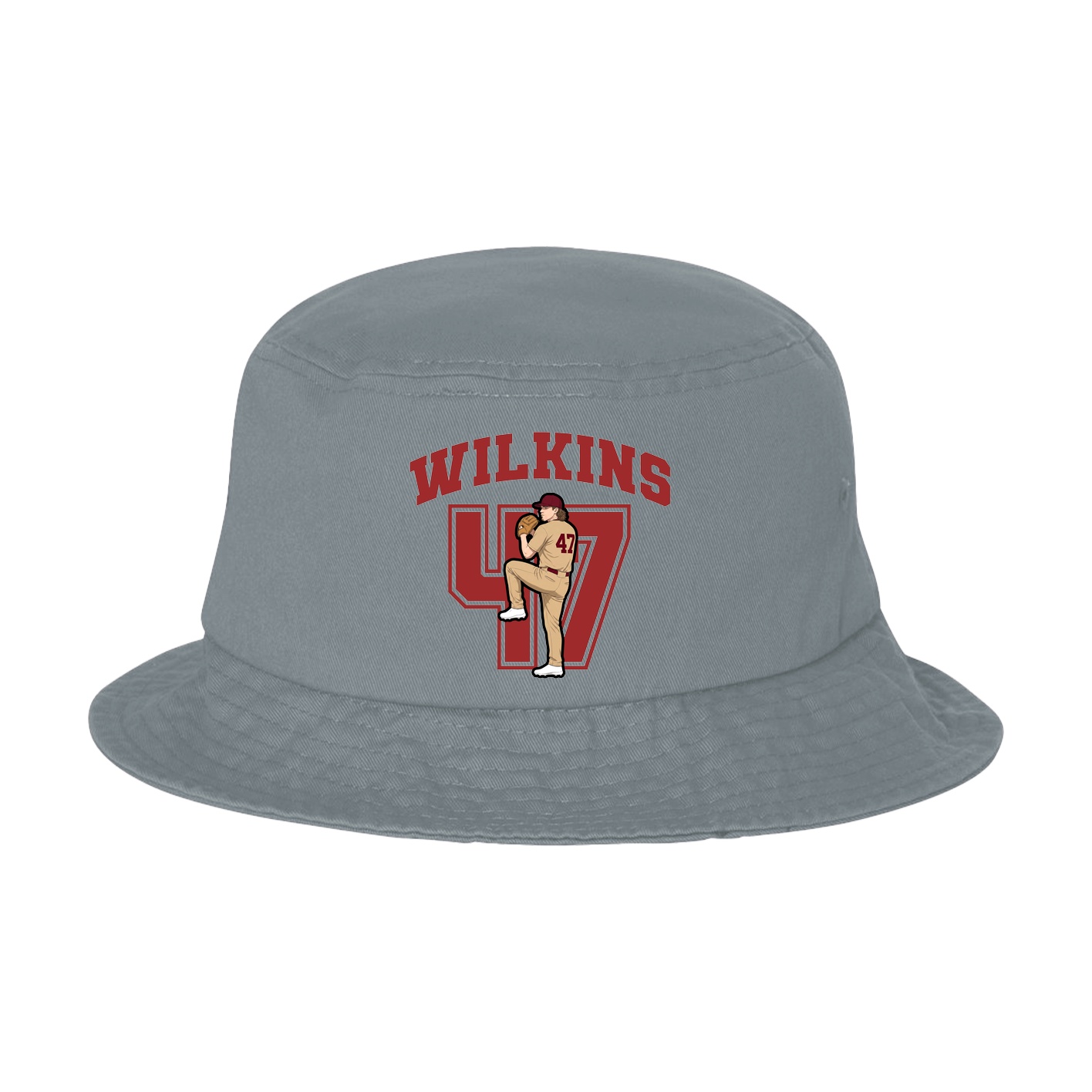 Bucket Cap — Number in Grey