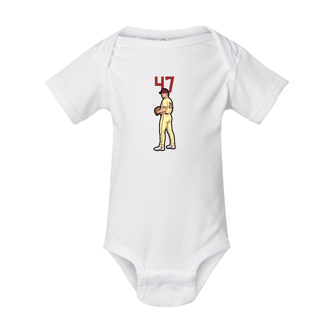 Baby Onesie — Number Top in White