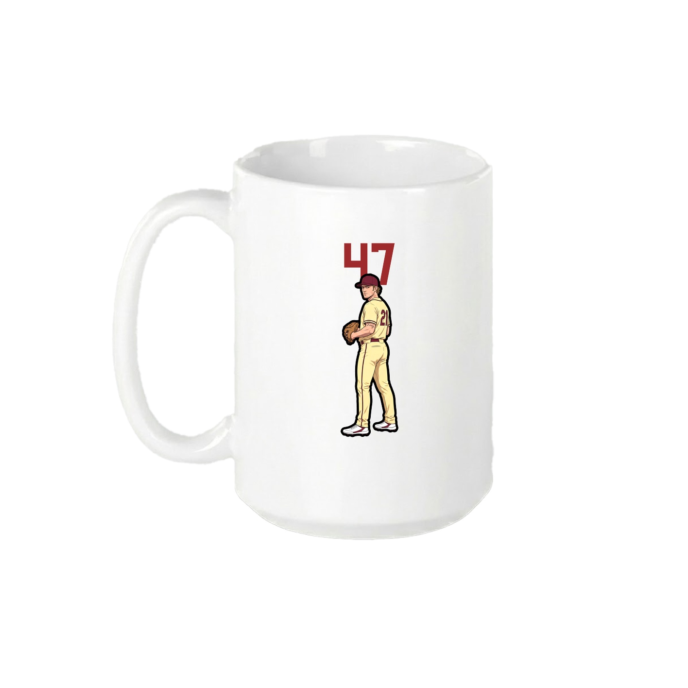 15oz Coffee Mug — Number Top in White