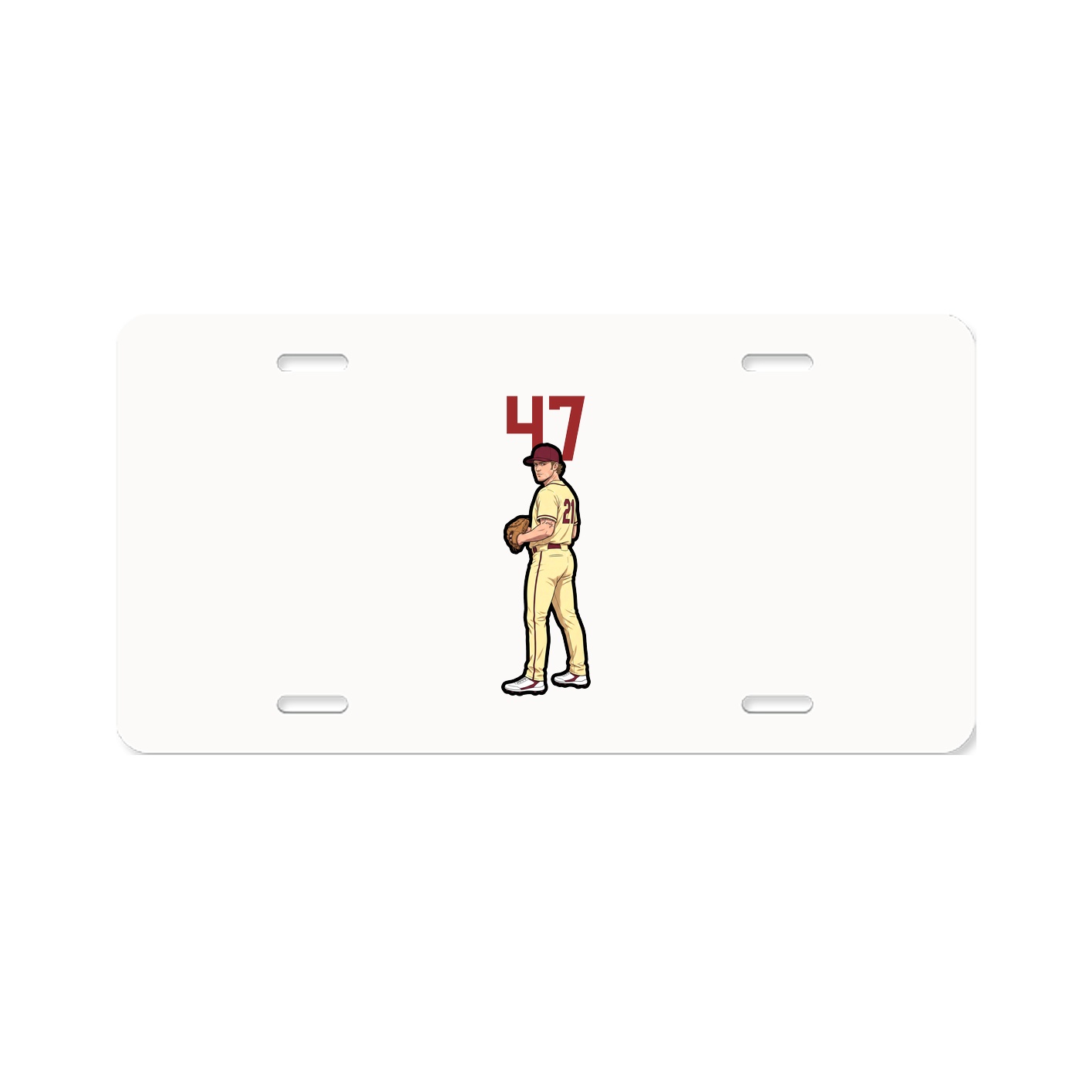 License Plate — Number Top in Classic