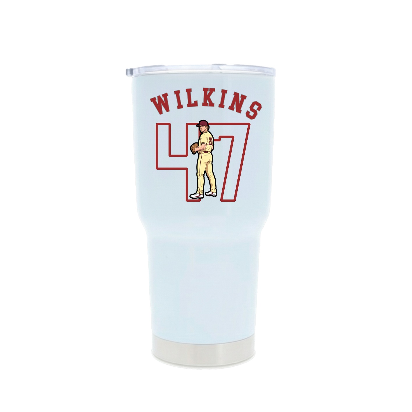 30oz Stainless Steel Tumbler — Shirsey Arch in White