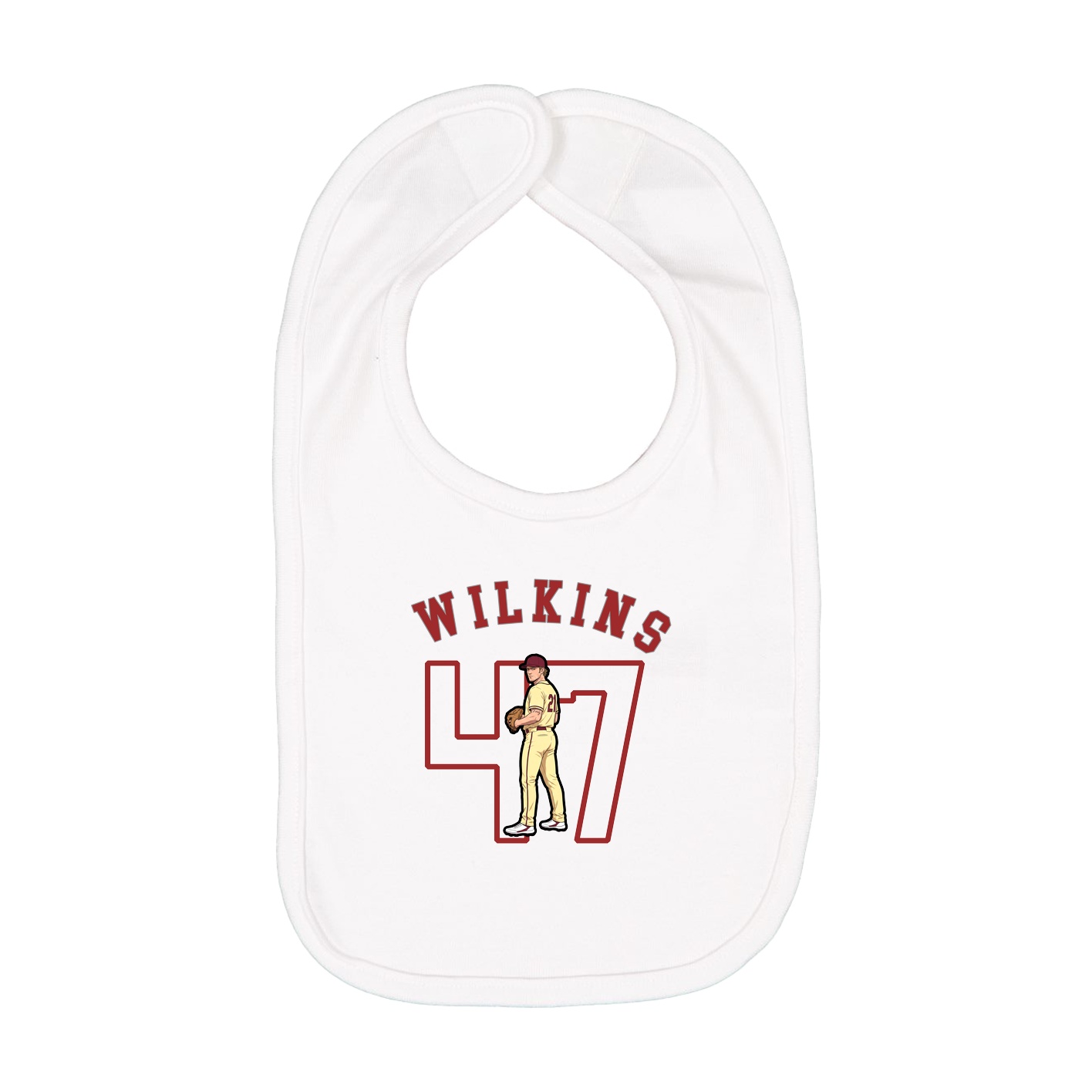Infant Bib — Shirsey Arch in White