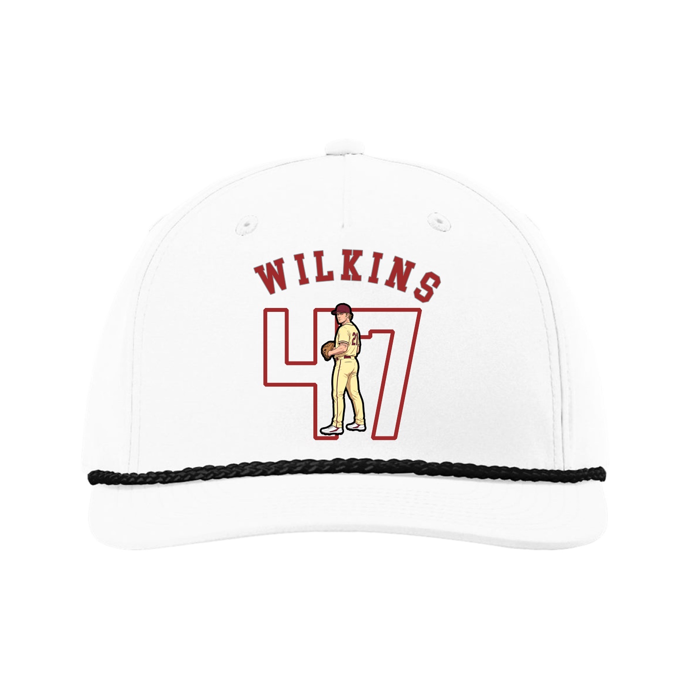 Five-Panel Classic Rope Cap — Shirsey Arch in White