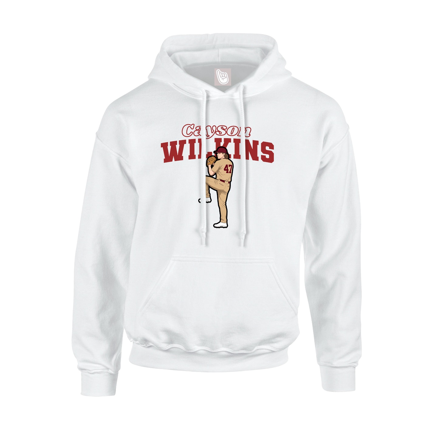 Hoodie — Name Arch in White