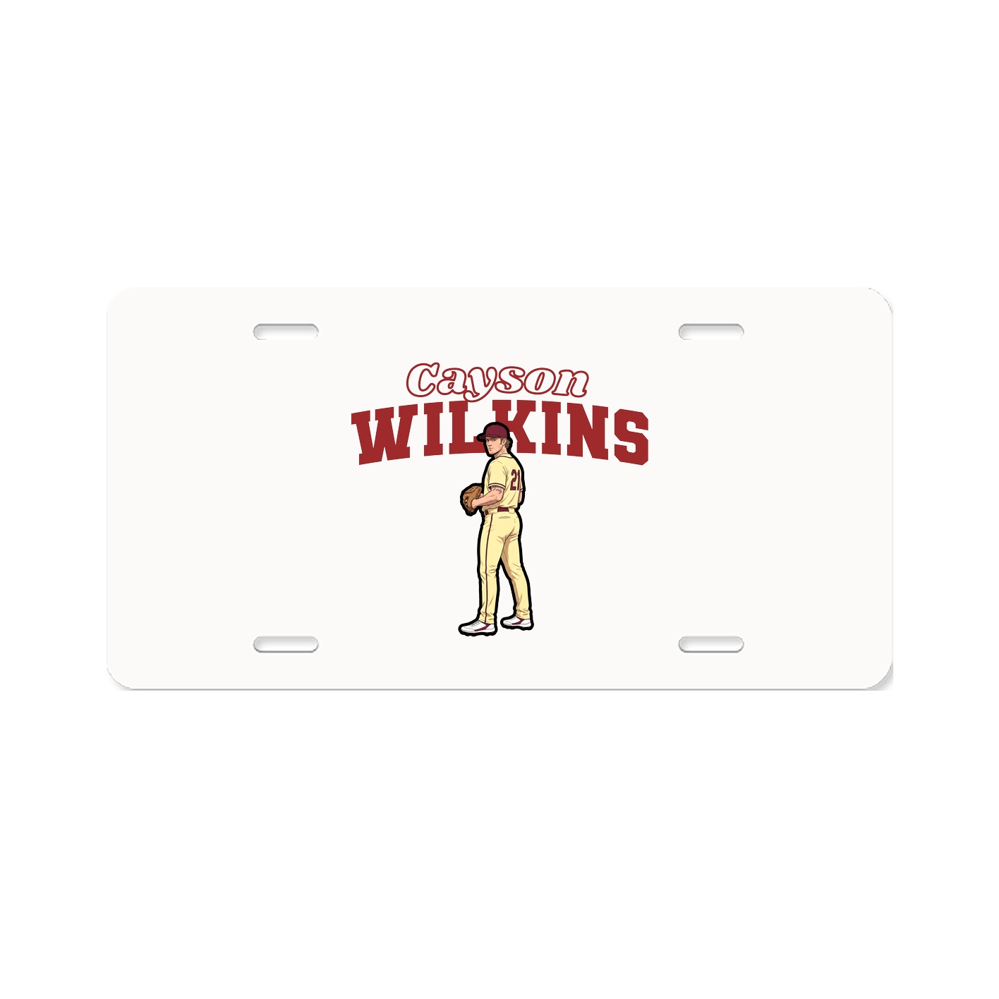 License Plate — Name Arch in Classic