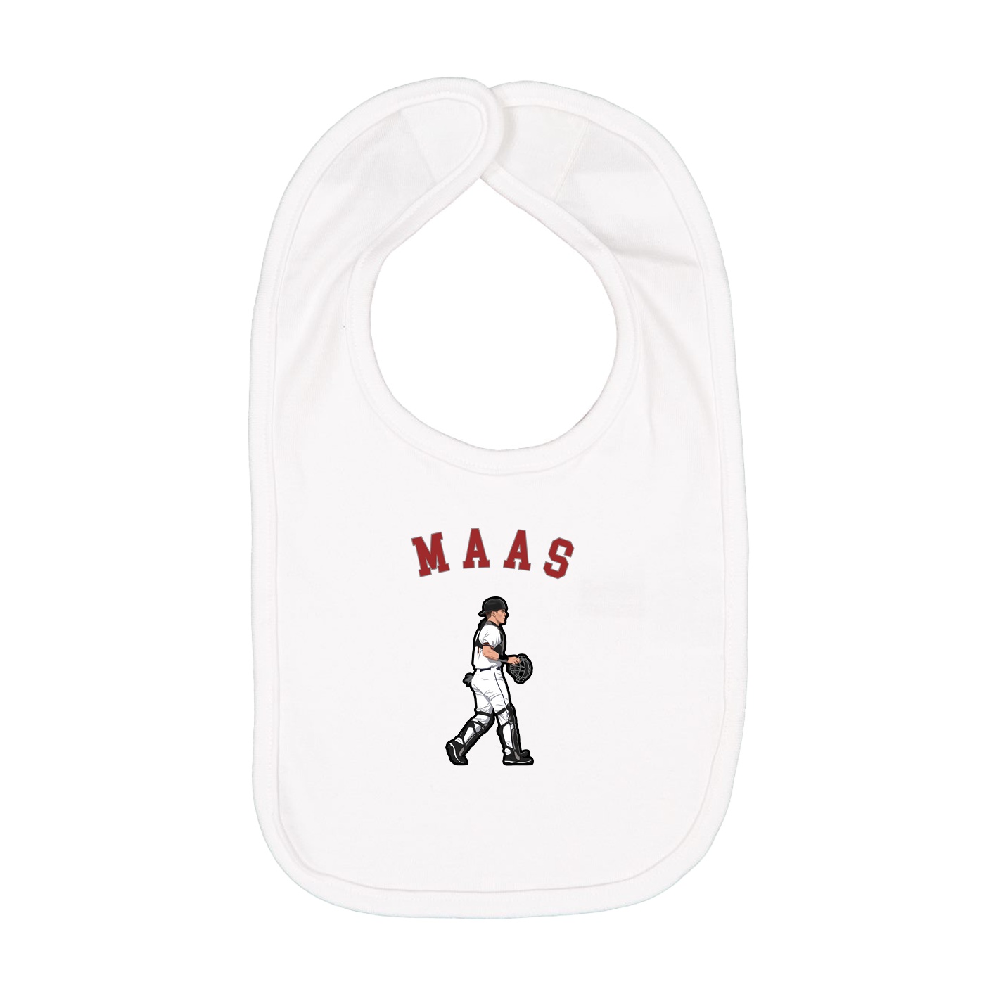 Infant Bib — Shirsey Arch in White