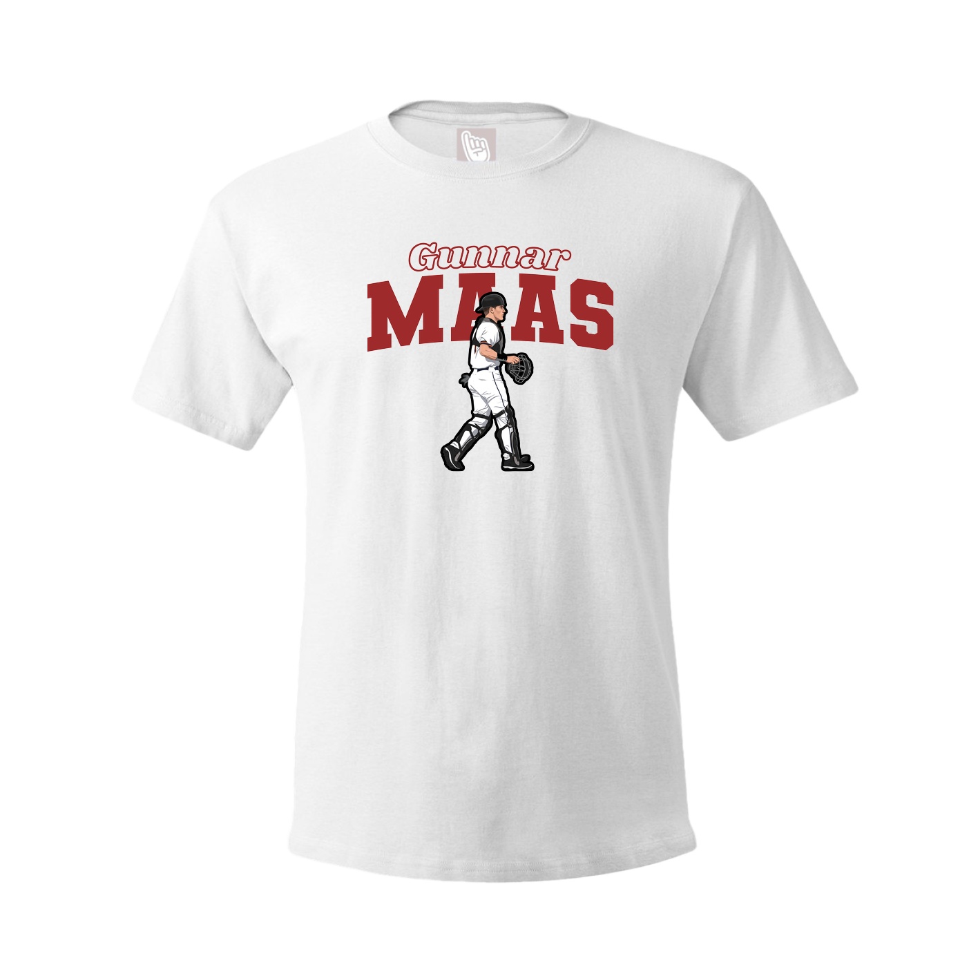 Youth Tee — Name Arch in White