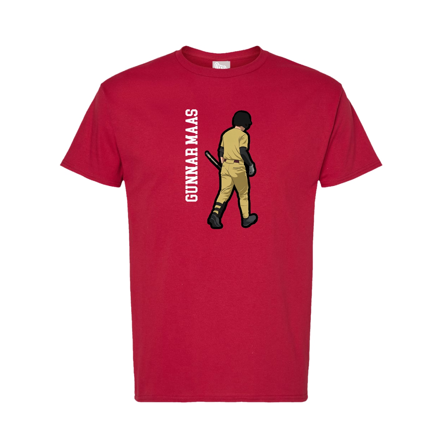 Tee — Name Vertical in Crimson