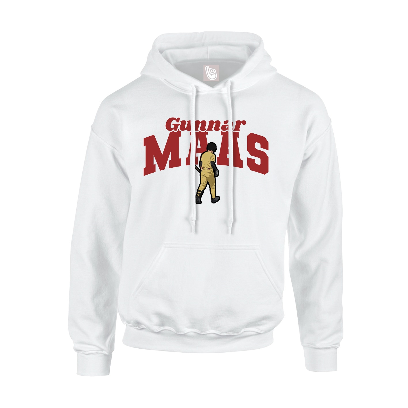 Youth Hoodie — Signature Arch in White