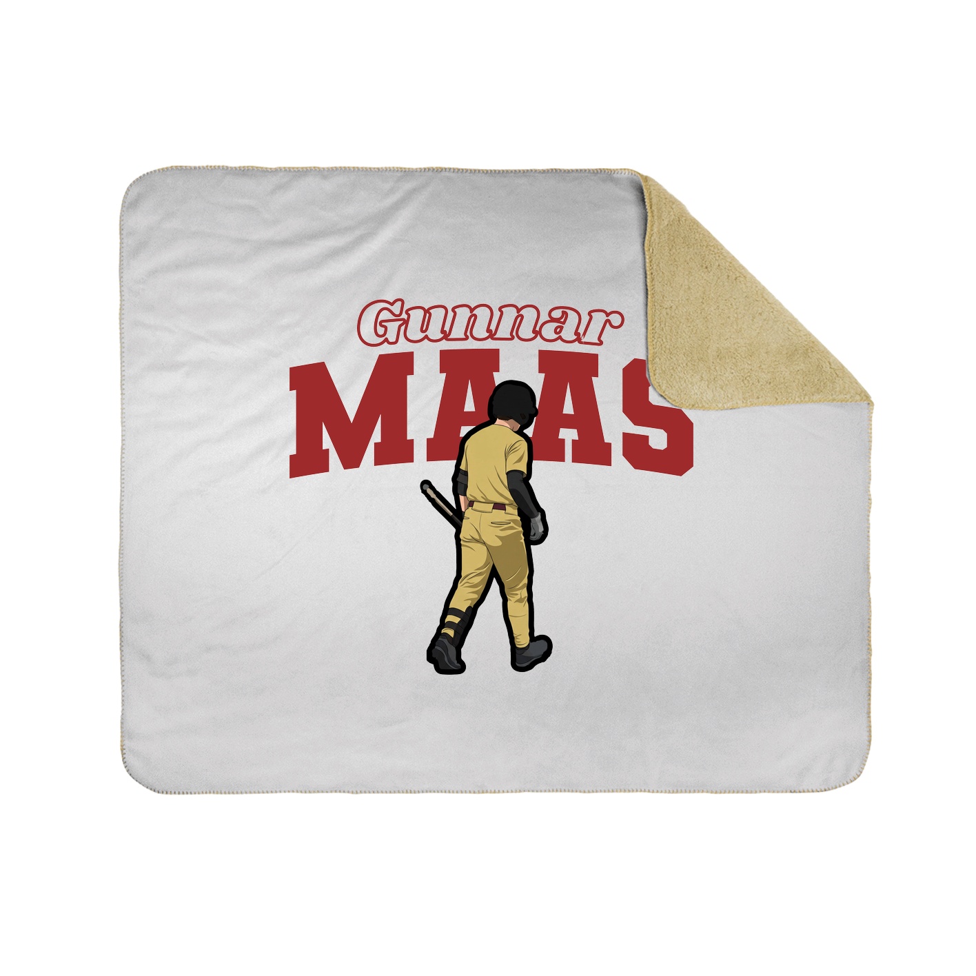 Throw Blanket — Name Arch in White