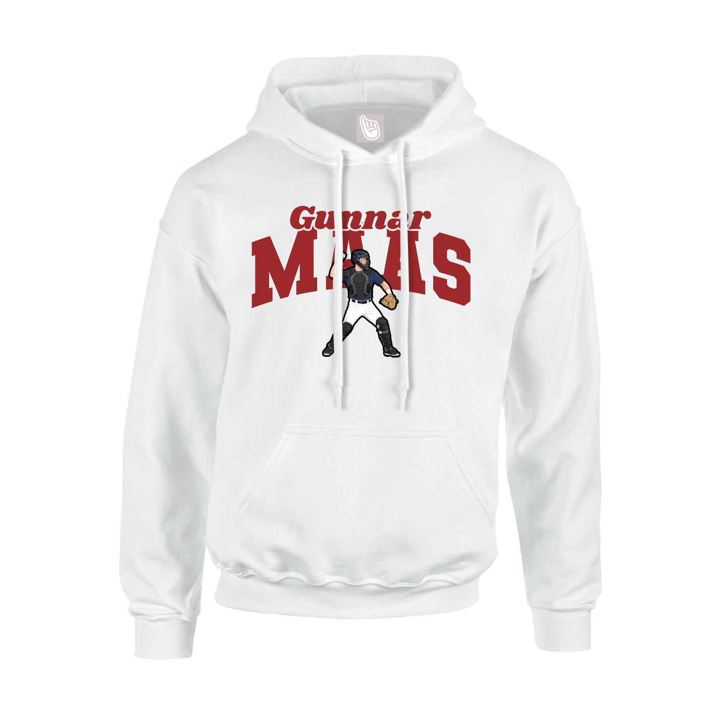 Hoodie — Signature Arch in White