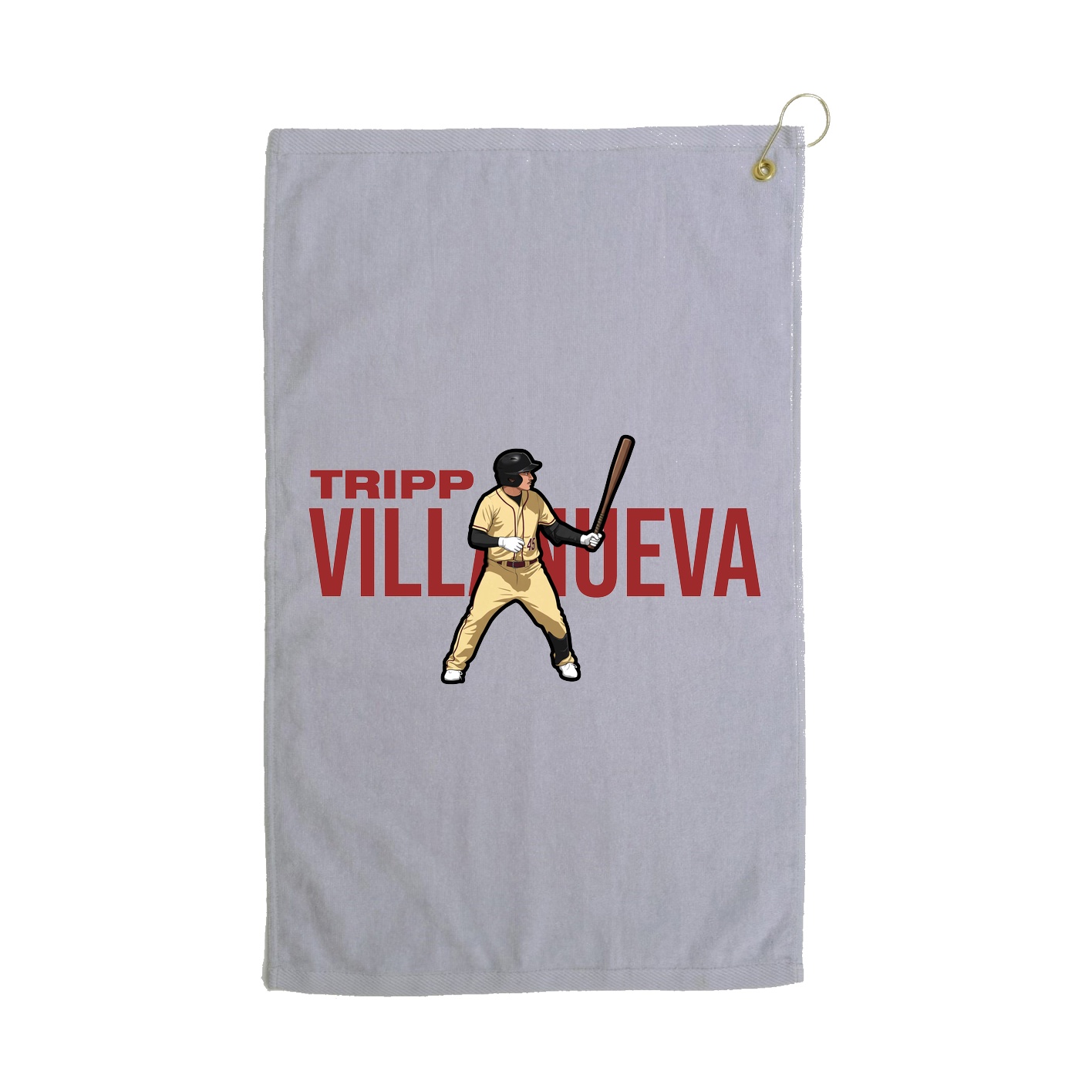 Golf Towel — Player Name in Grey