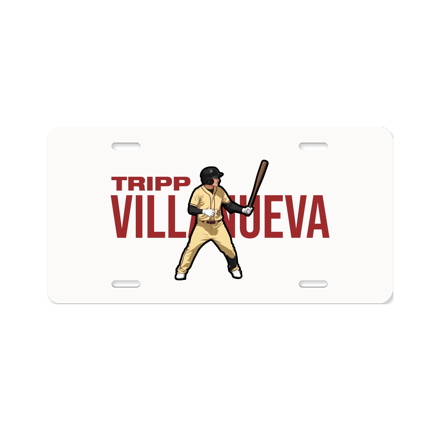 License Plate — Player Name in Classic