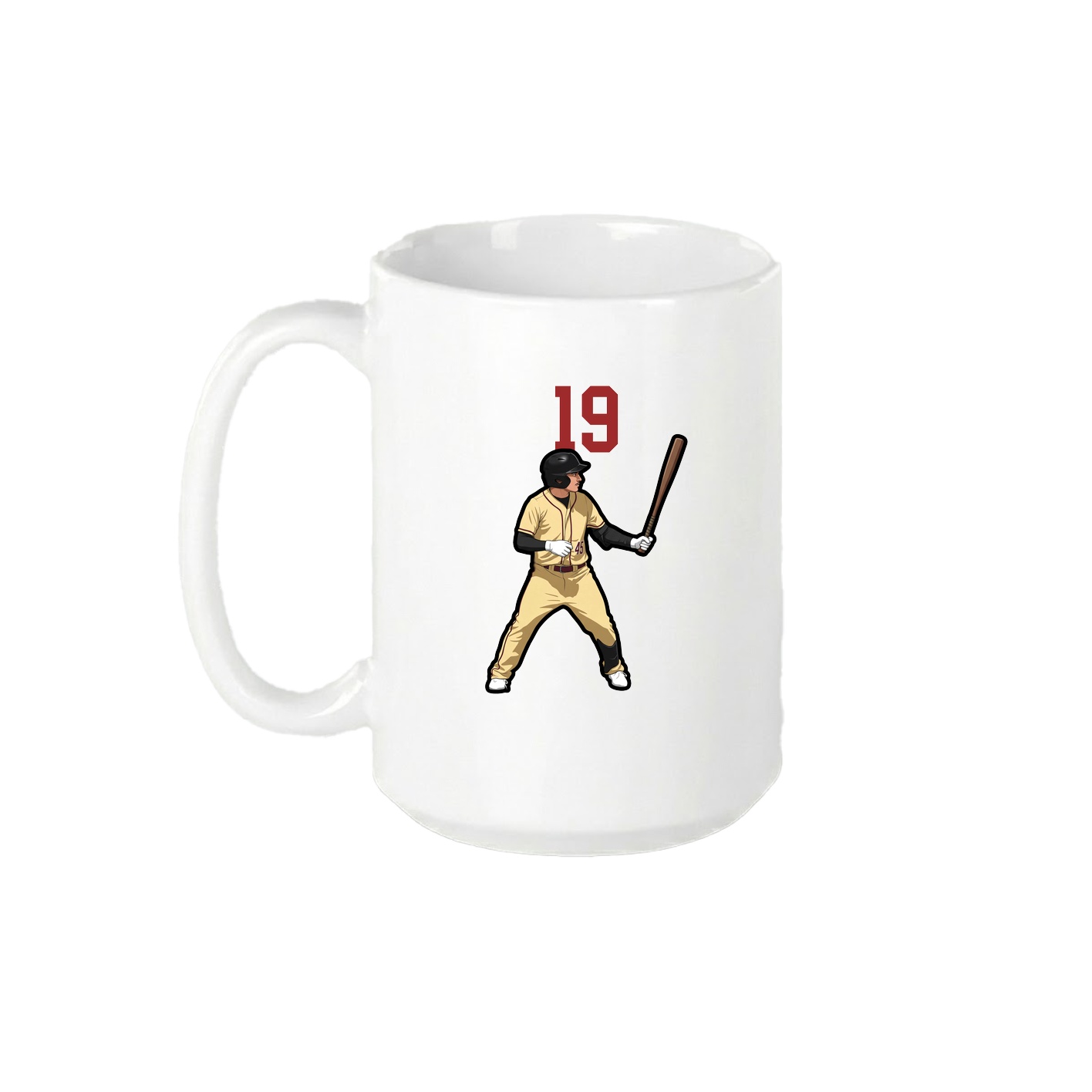 15oz Coffee Mug — Number Top in White