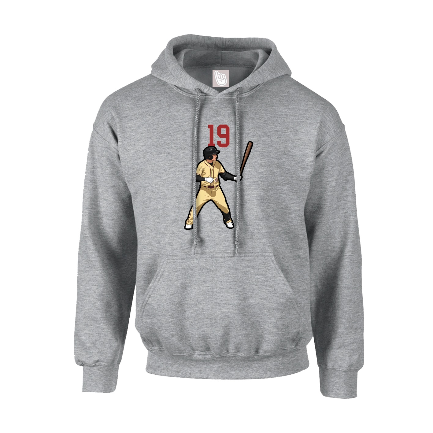Youth Hoodie — Number Top in Grey
