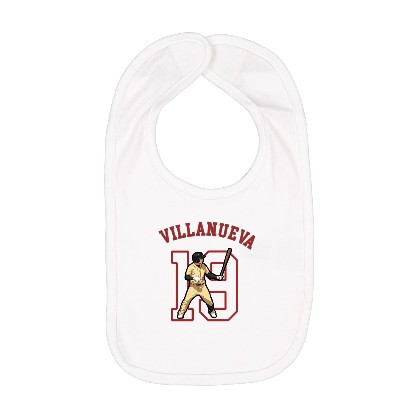 Infant Bib — Shirsey Arch in White