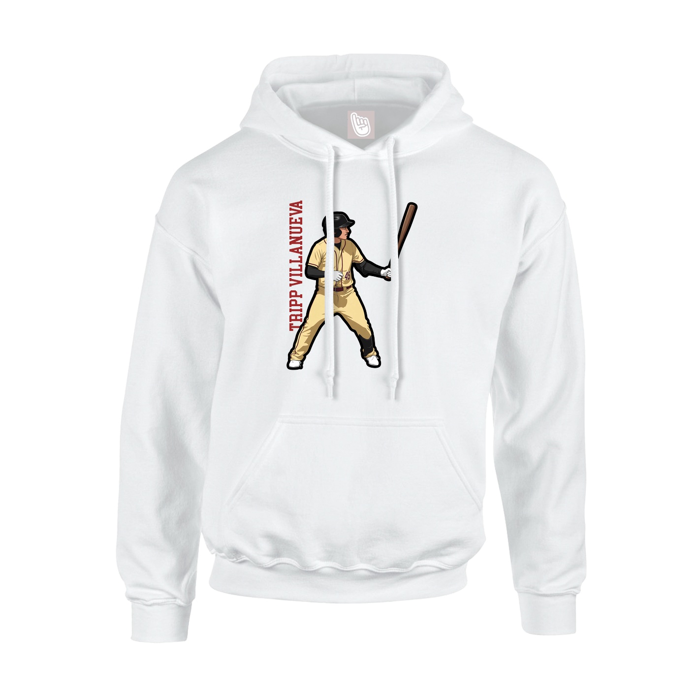 Hoodie — Name Vertical in White