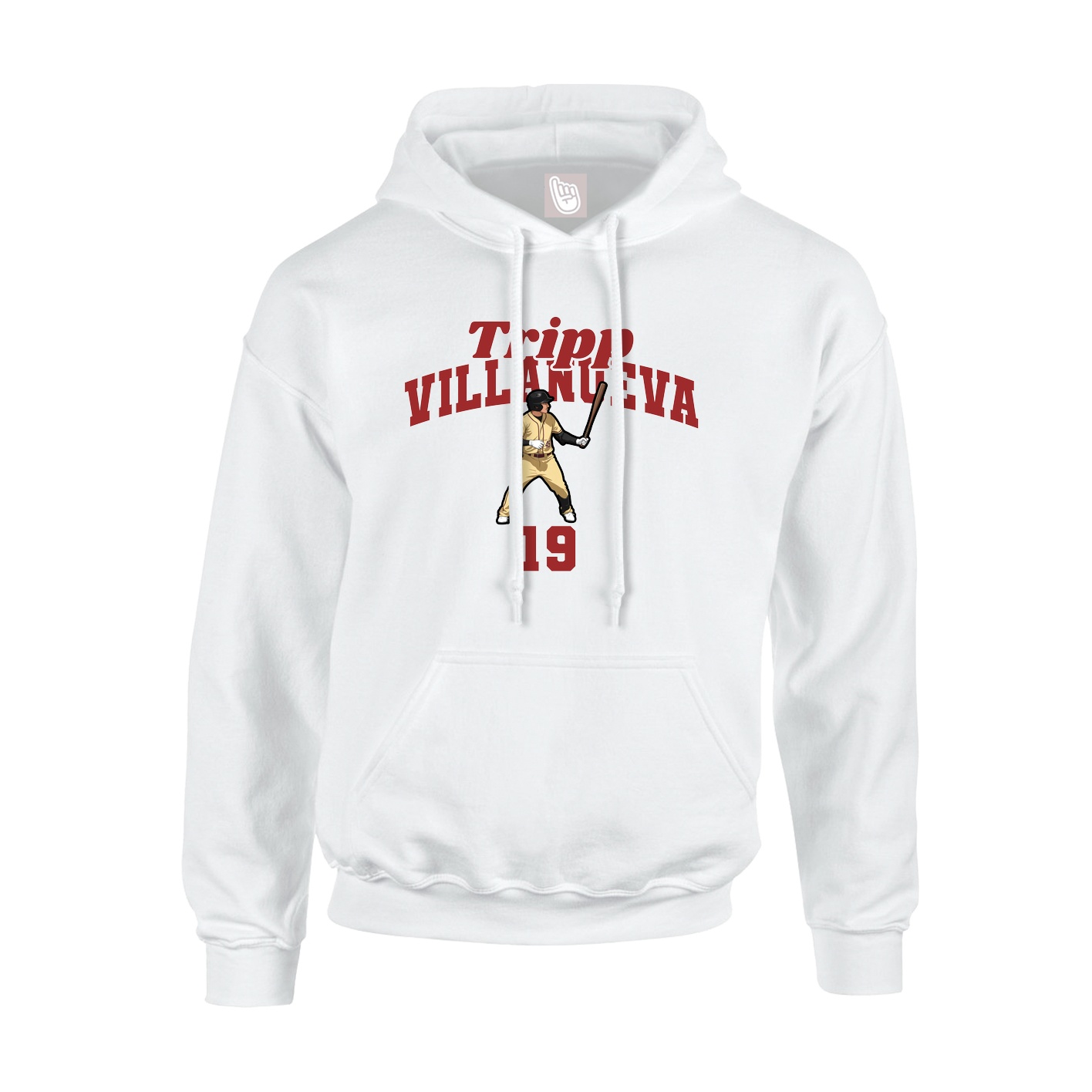 Youth Hoodie — Signature Arch in White