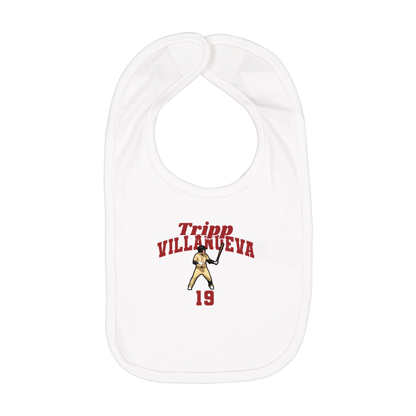 Infant Bib — Signature Arch in White