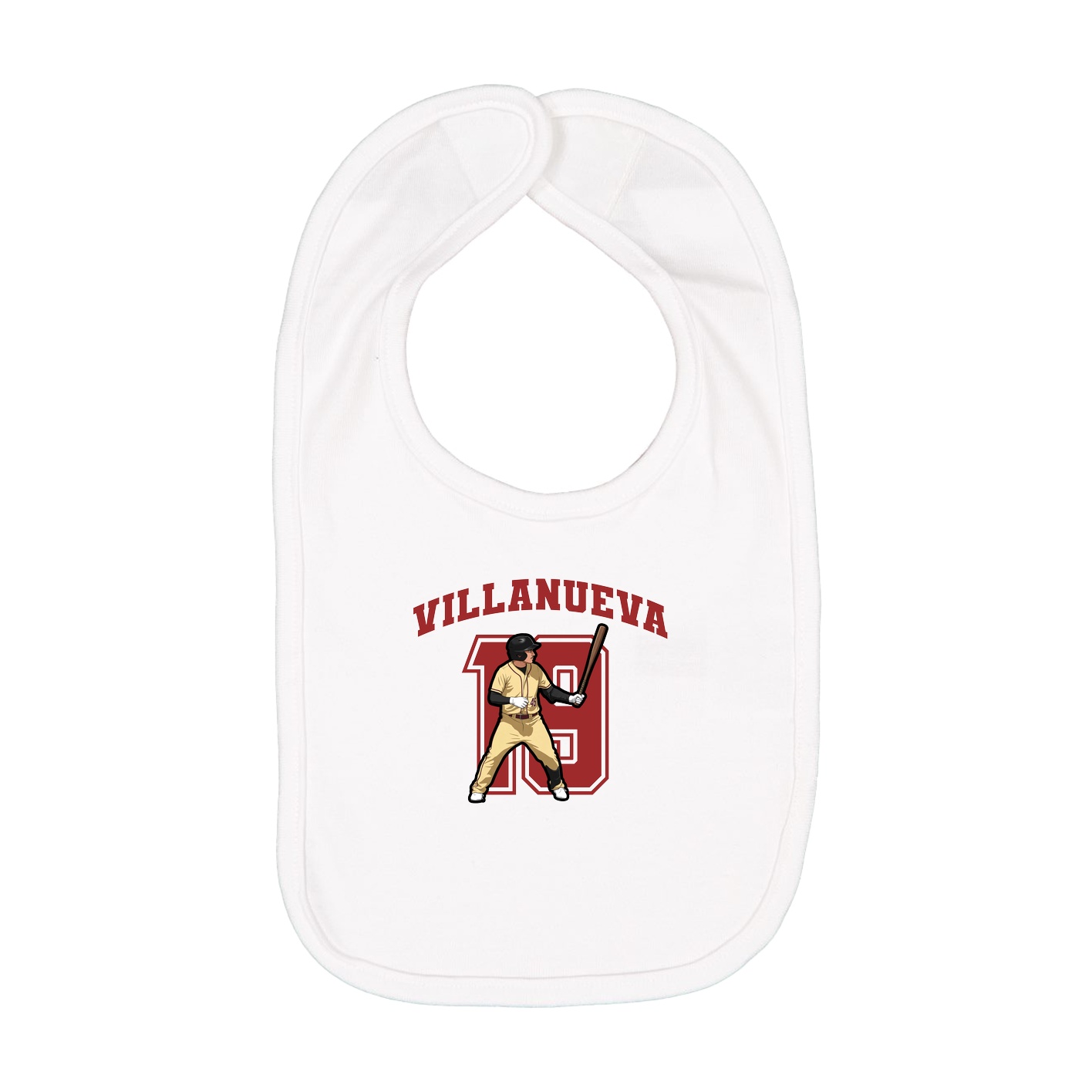 Infant Bib — Number in White