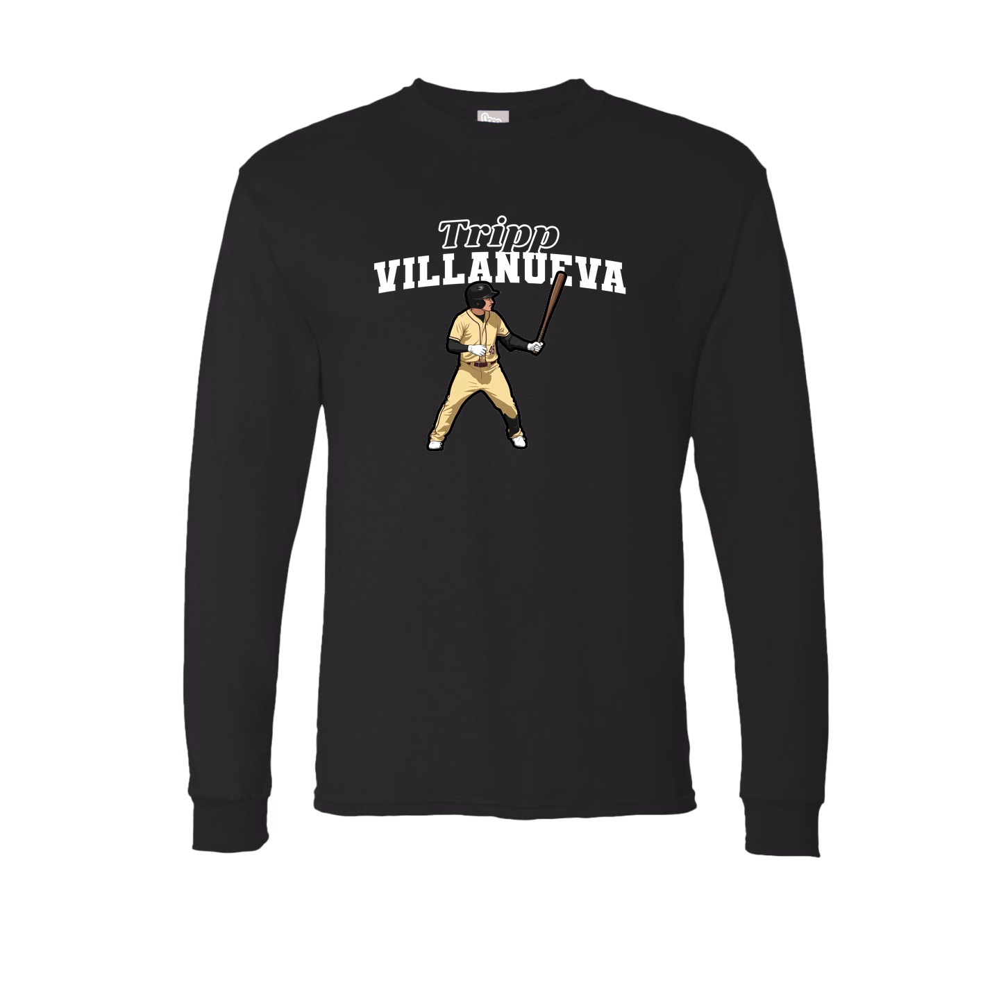 Long Sleeve Tee — Name Arch in Black