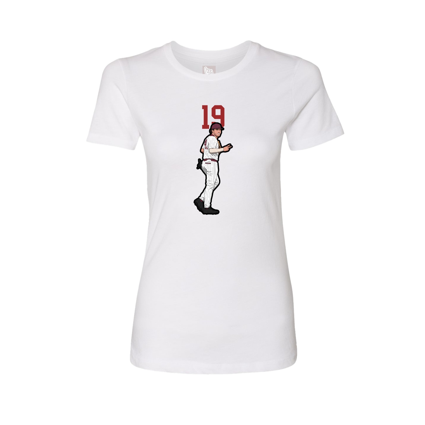 Fitted Women's Tee — Number Top in White