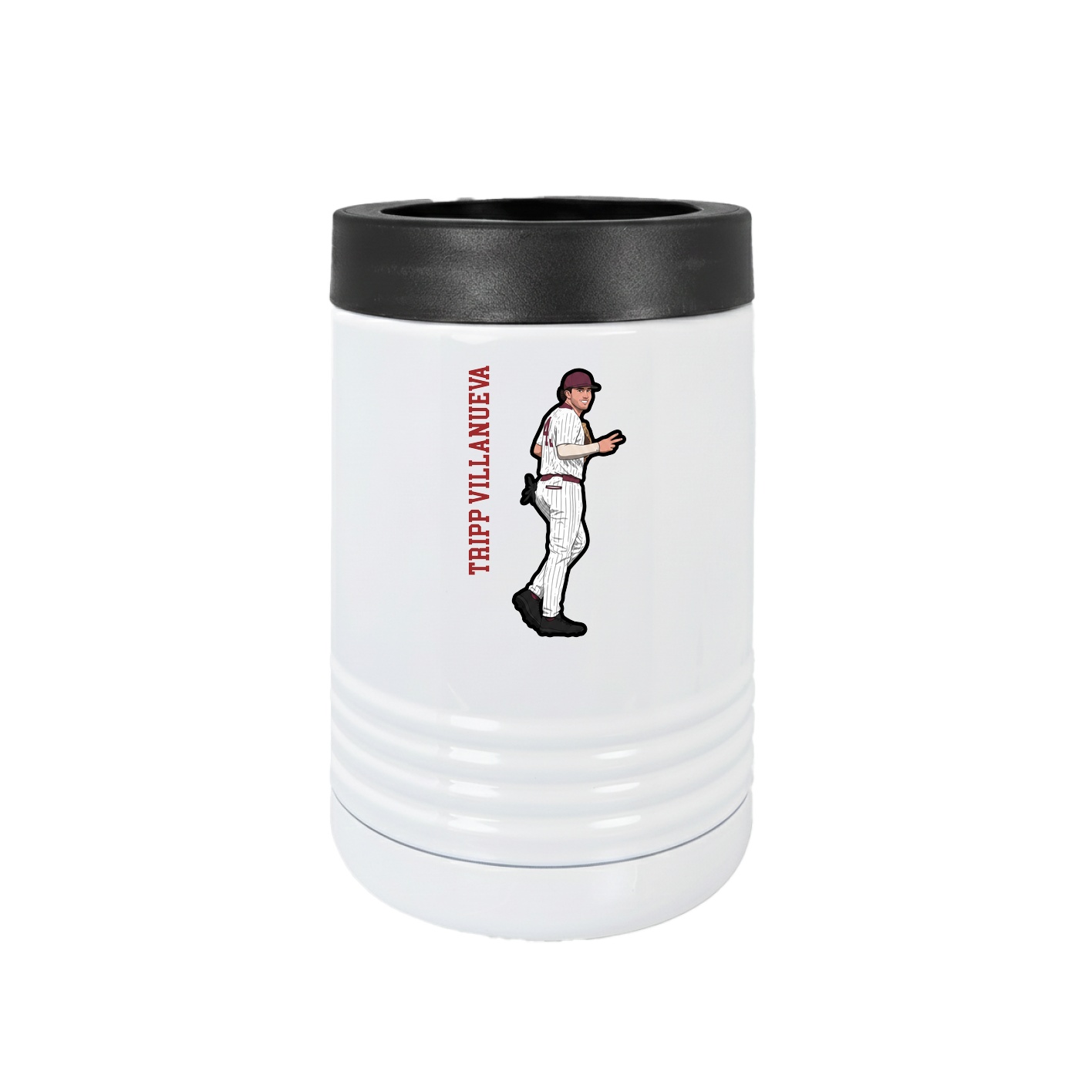 Beverage Holder — Name Vertical in White