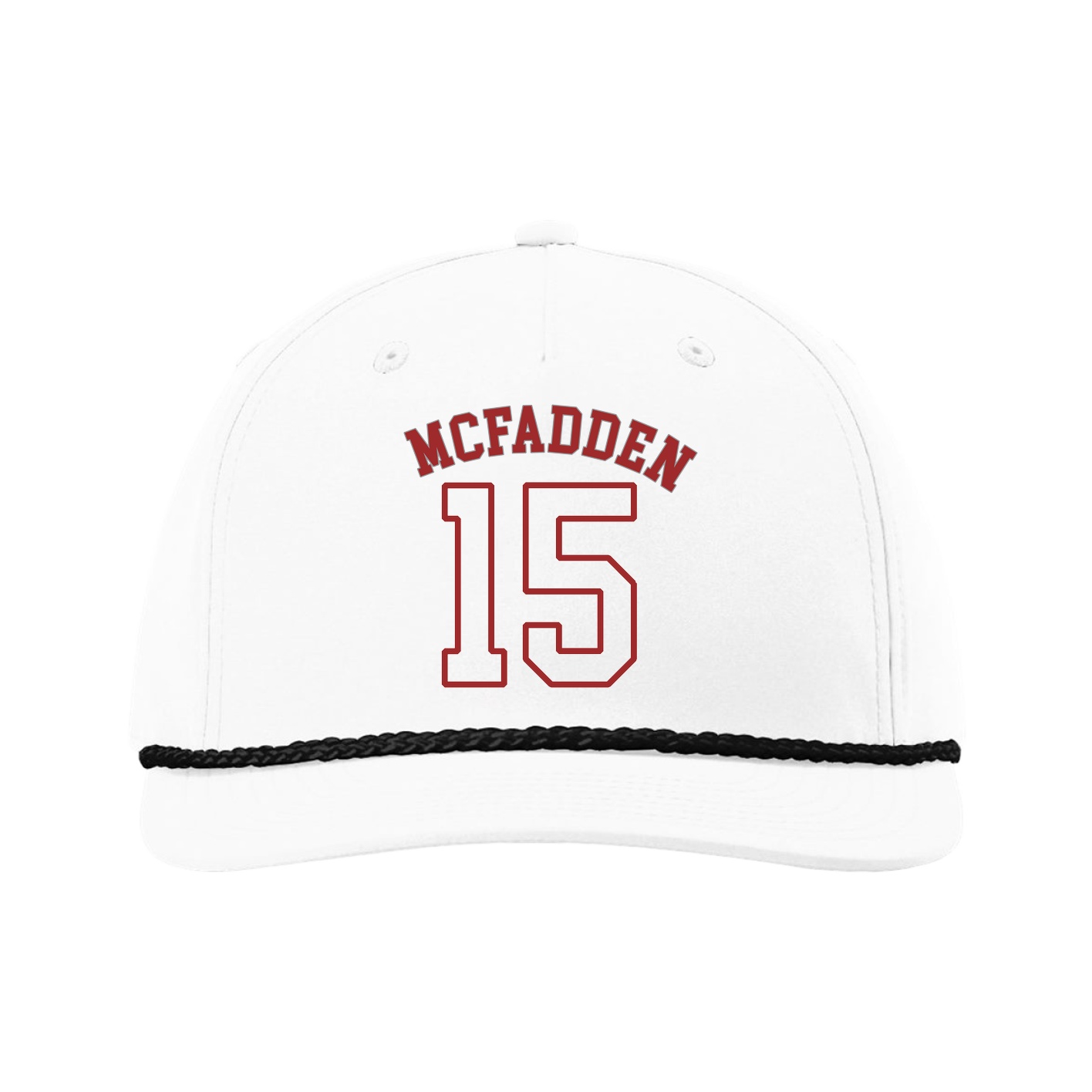 Five-Panel Classic Rope Cap — Shirsey Arch in White