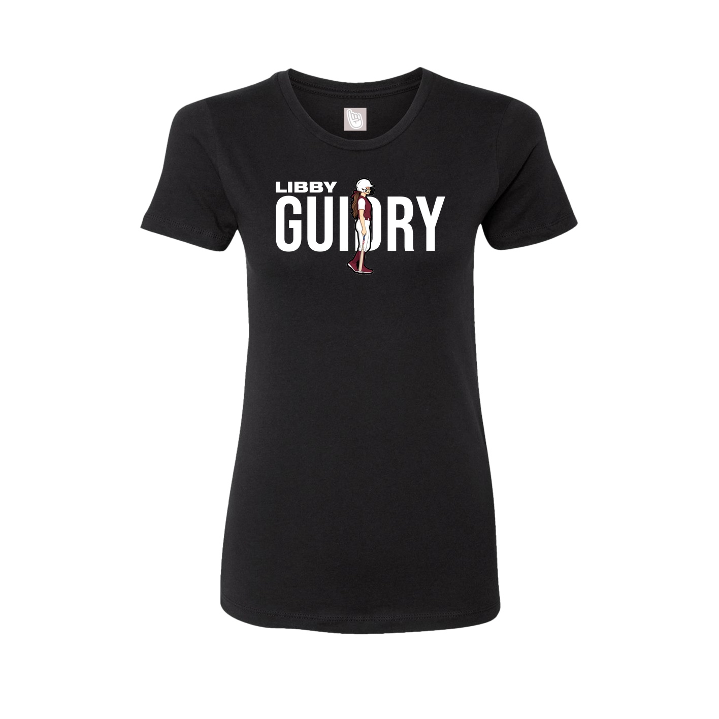 Fitted Women's Tee — Player Name in Black