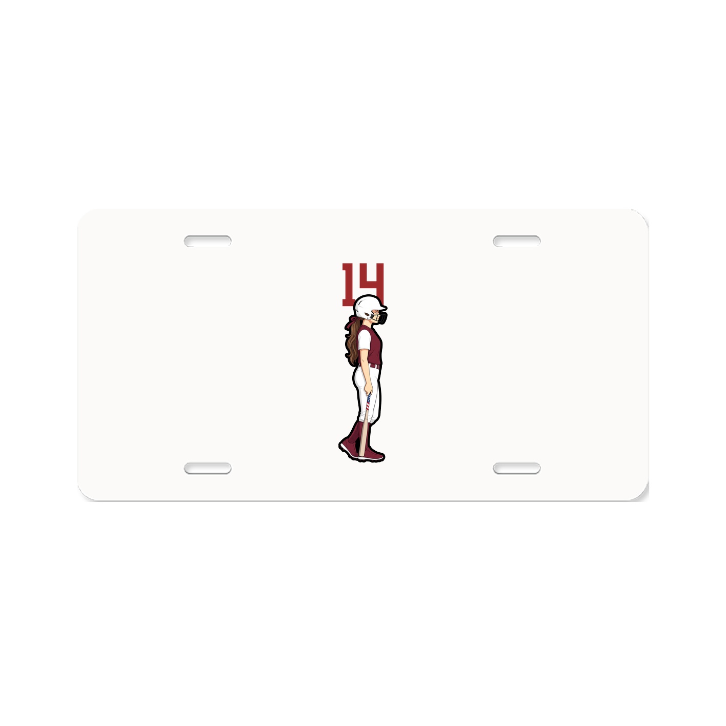License Plate — Number Top in Classic