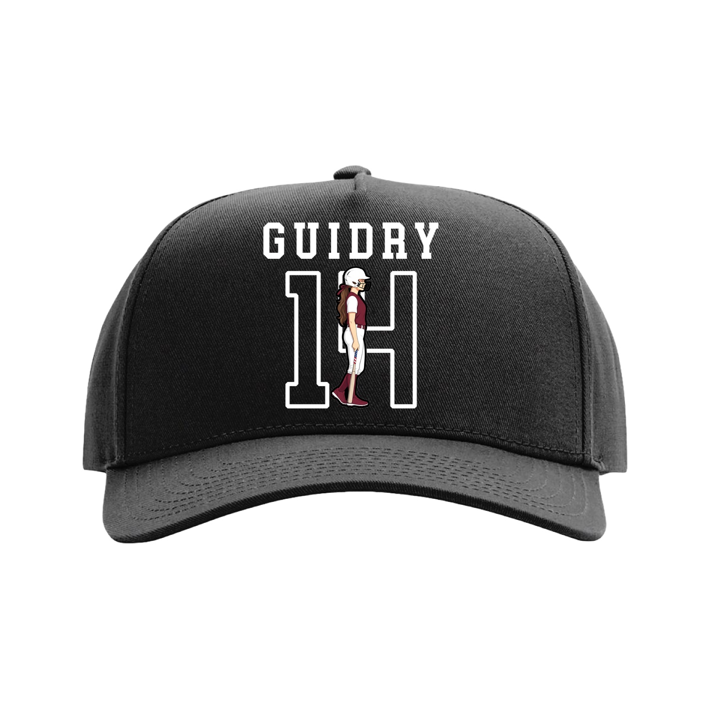 Full Fabric Five-Panel Champ Cap — Shirsey in Black