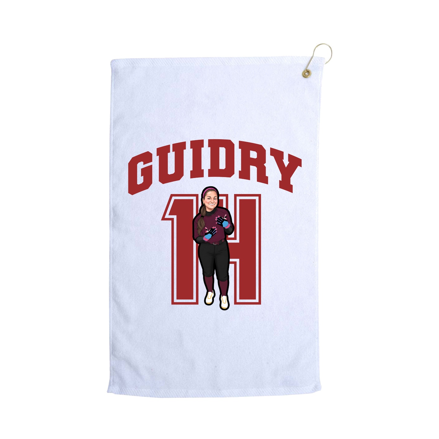 Golf Towel — Number in White