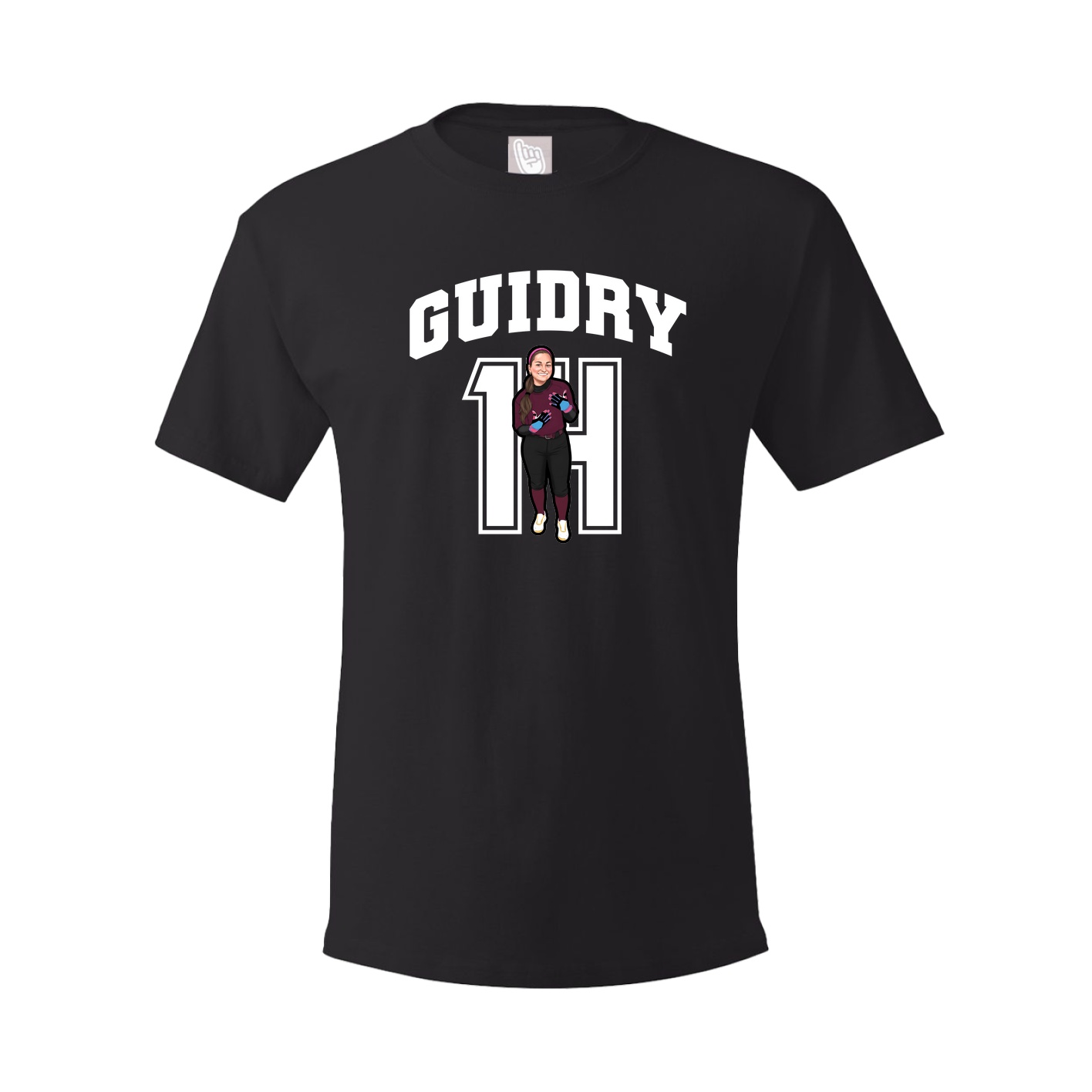 Youth Tee — Number in Black