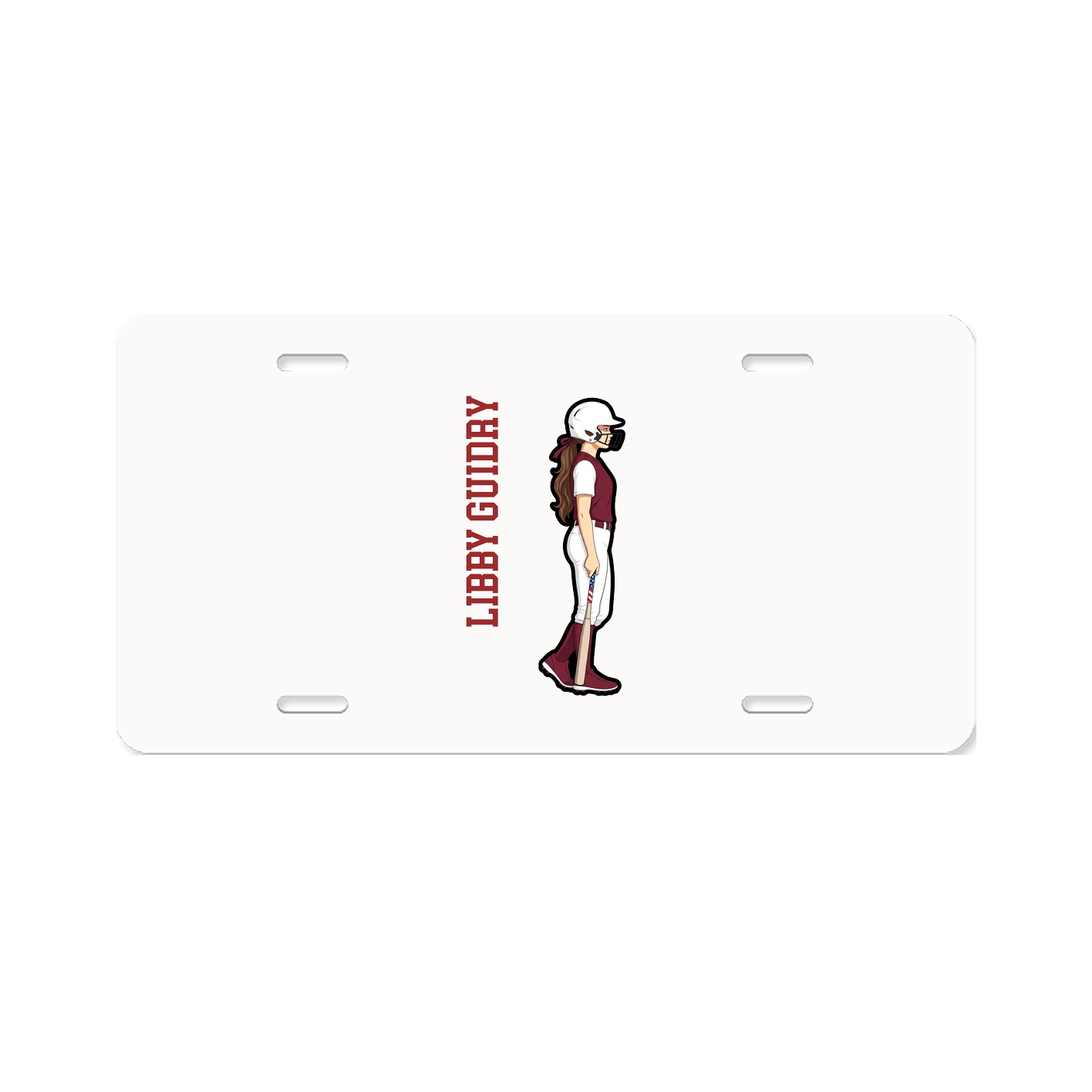 License Plate — Name Vertical in Classic