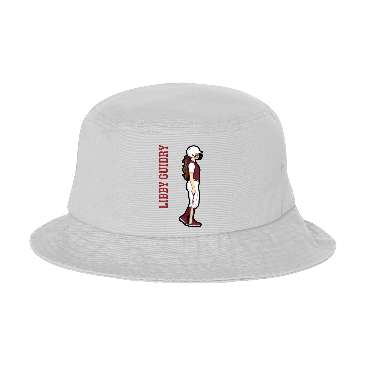 Bucket Cap — Name Vertical in White