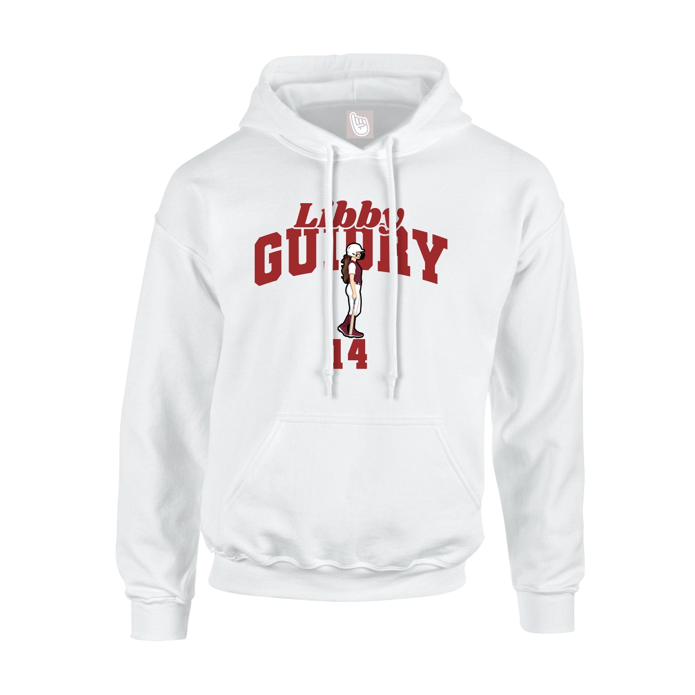 Youth Hoodie — Signature Arch in White