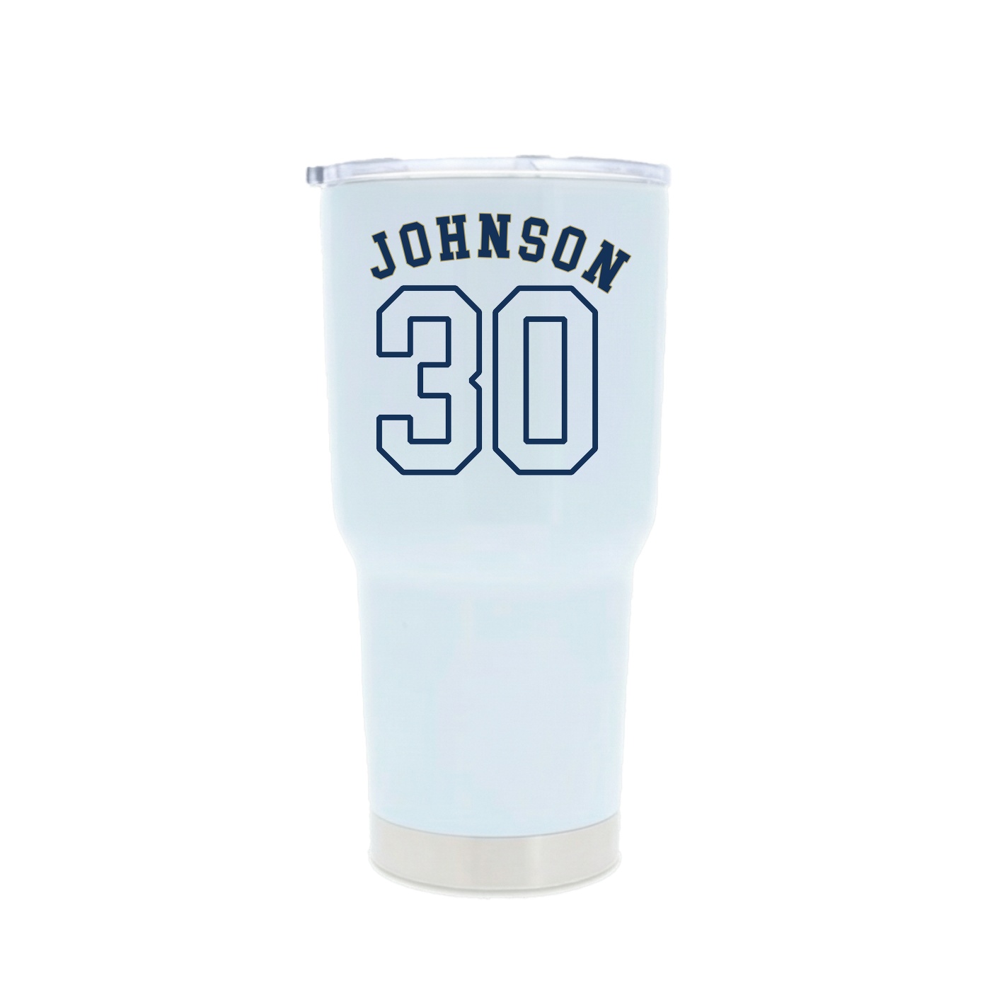 30oz Stainless Steel Tumbler — Shirsey Arch in White