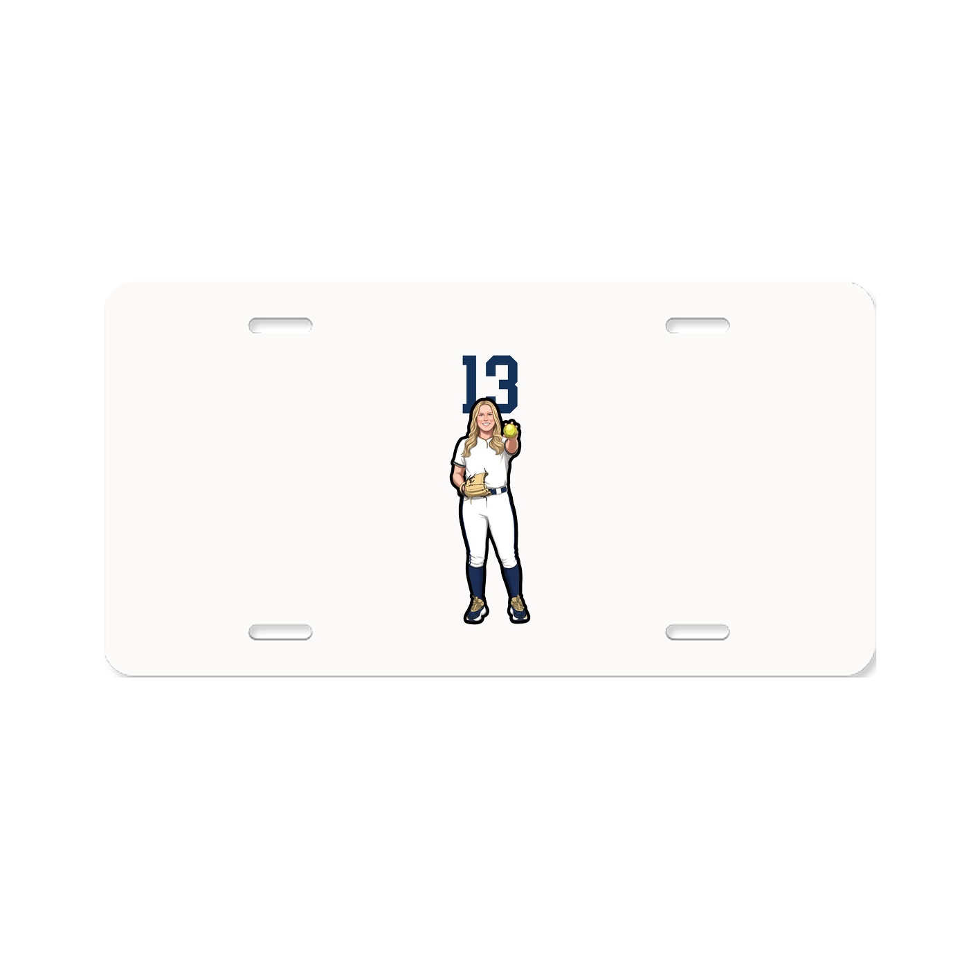 License Plate — Number Top in Classic