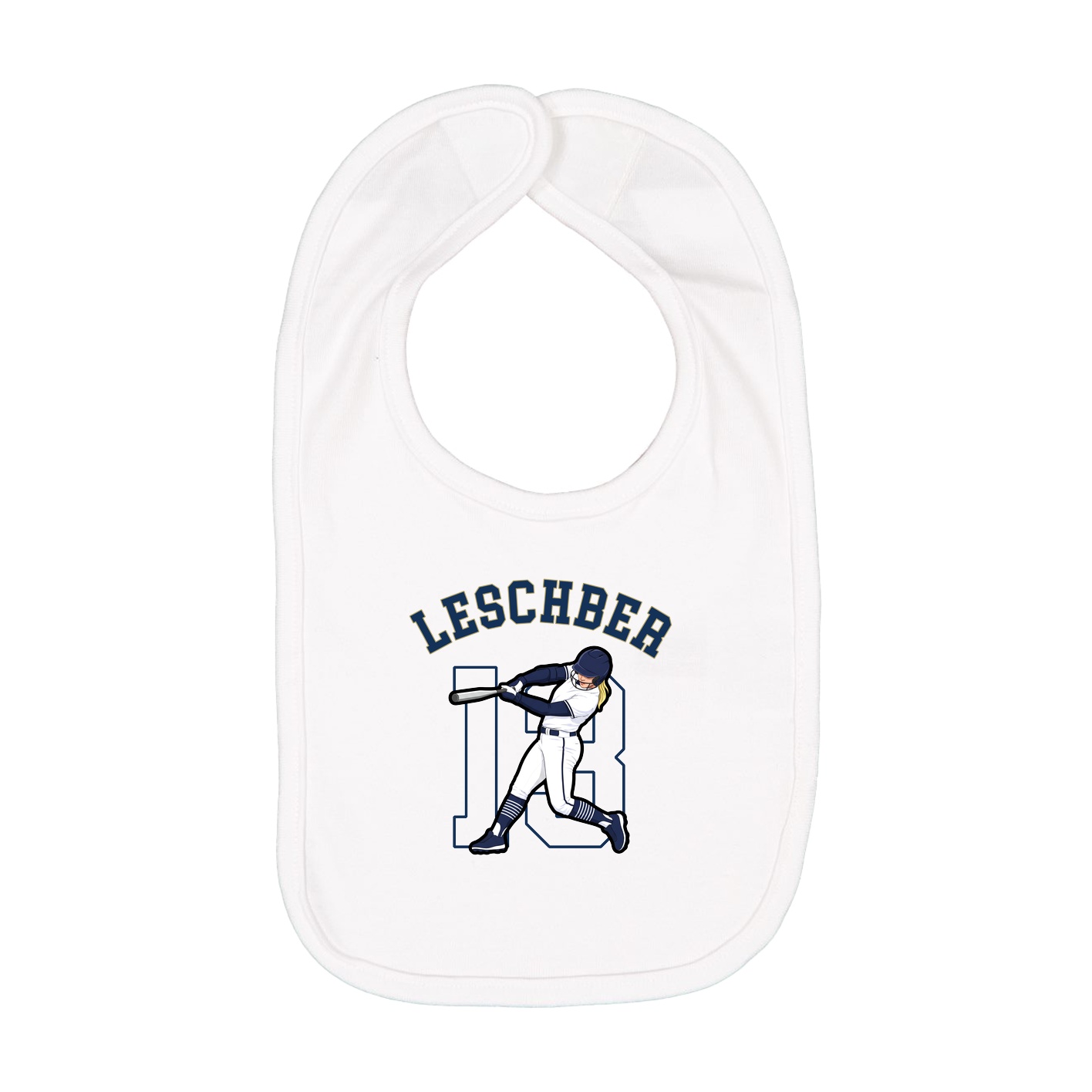 Infant Bib — Shirsey Arch in White