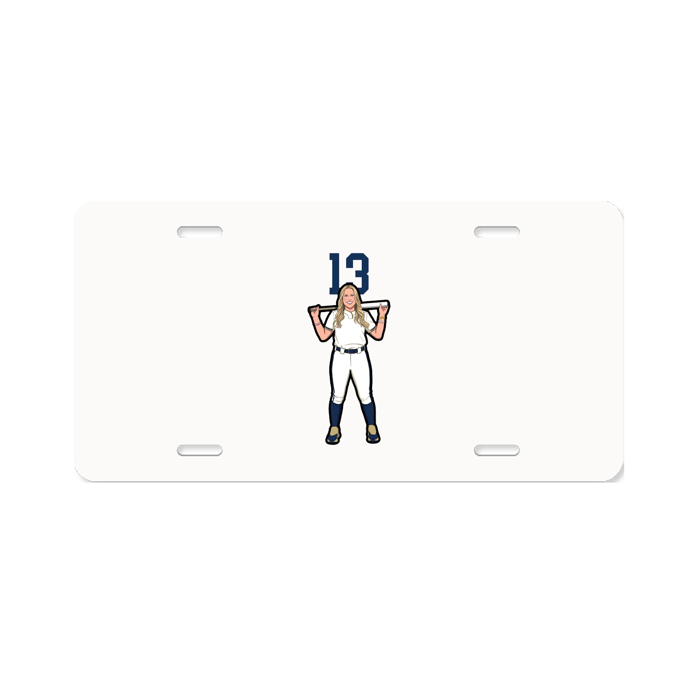 License Plate — Number Top in Classic