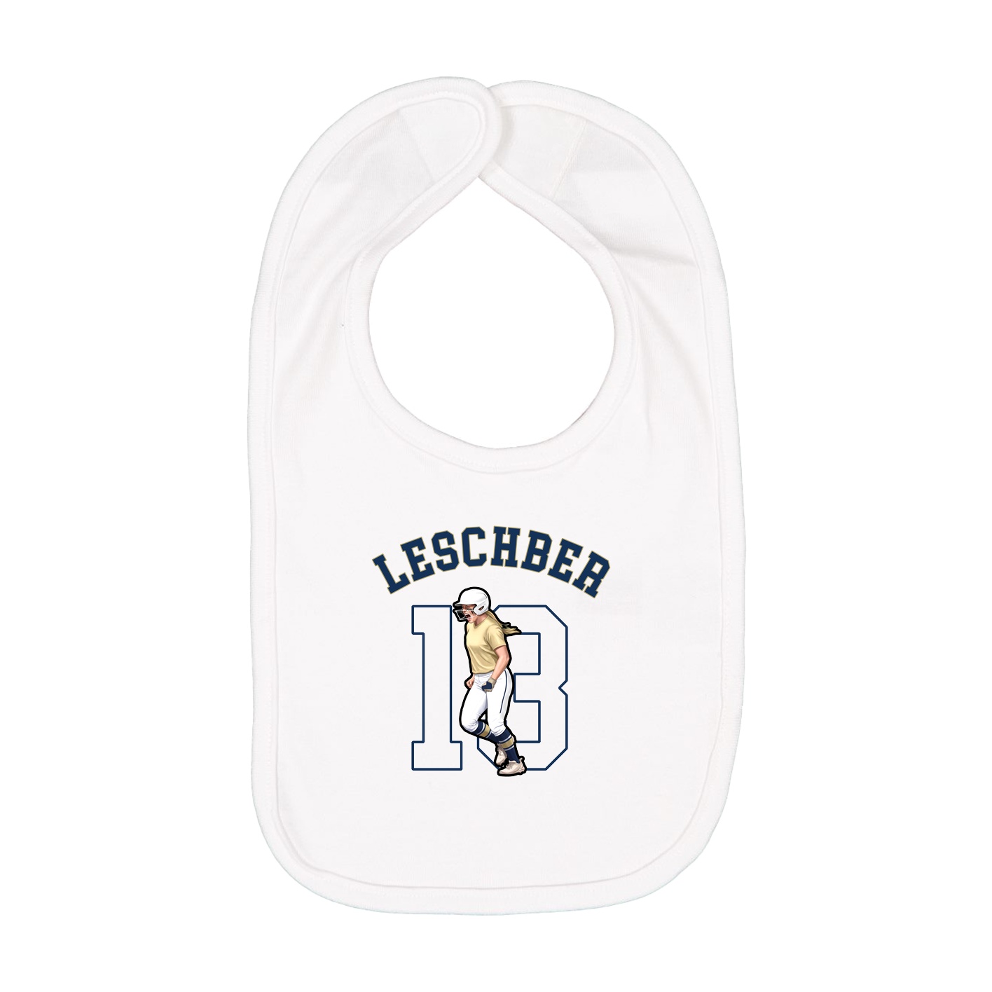 Infant Bib — Shirsey Arch in White