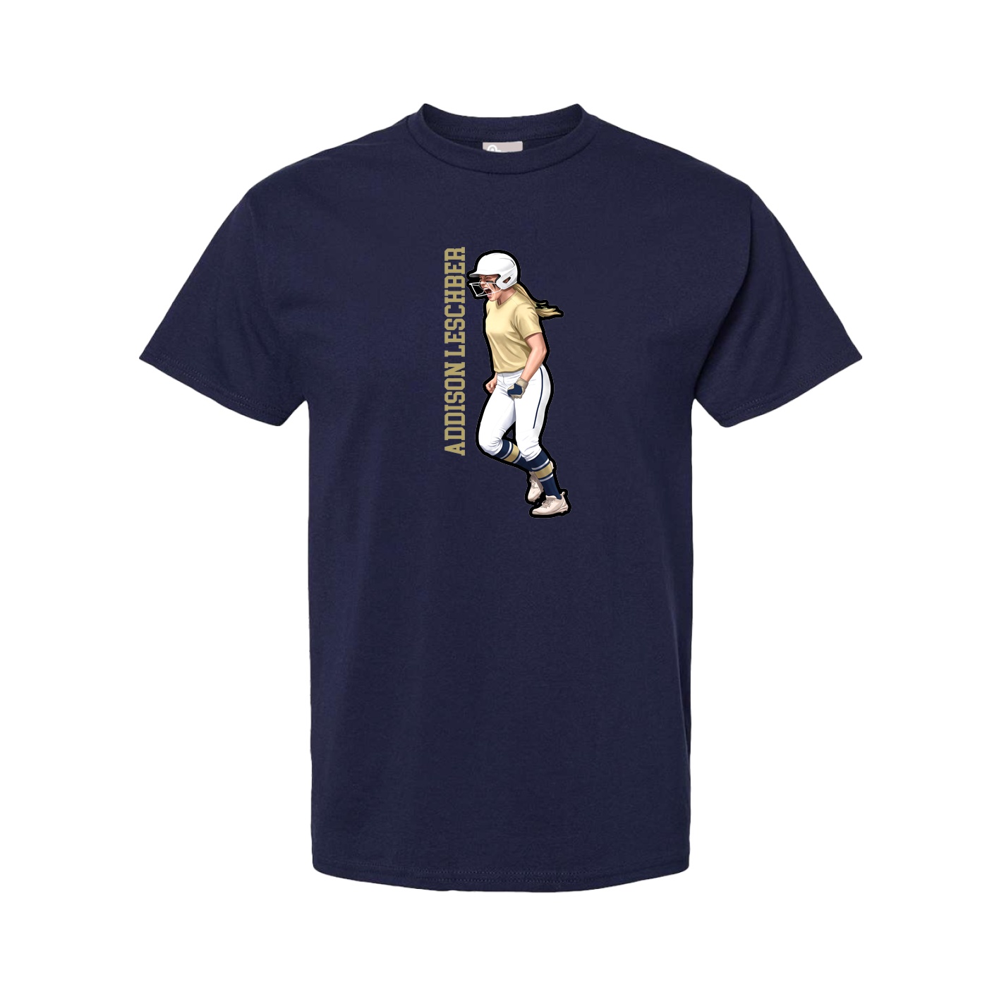 Youth Tee — Name Vertical in Navy