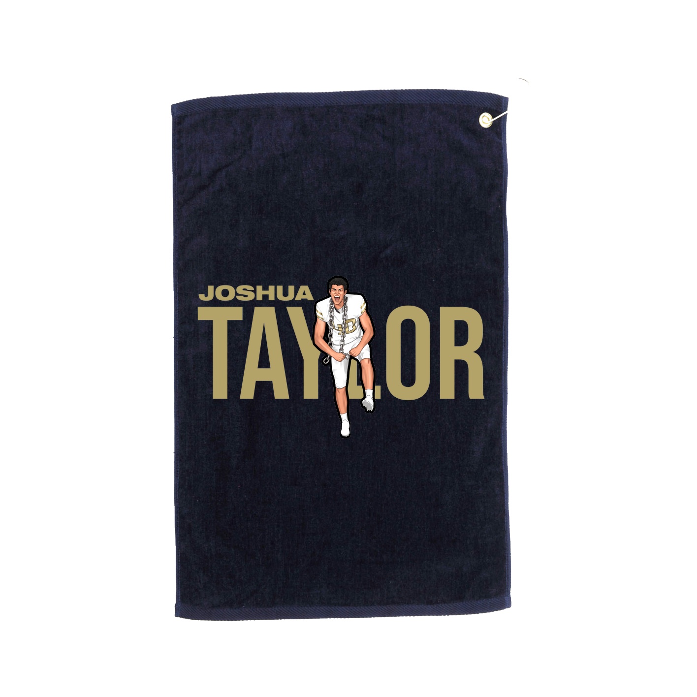 Golf Towel — Player Name in Navy